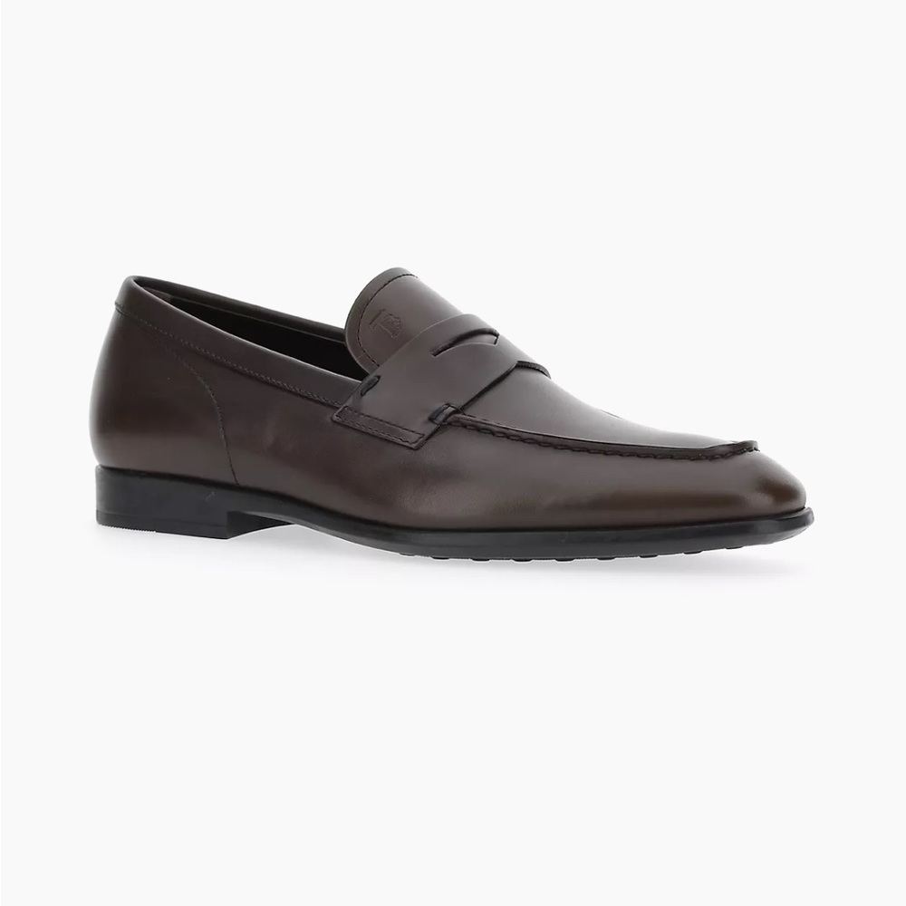 Tod’s Leather Penny Loafers- Dark Brown